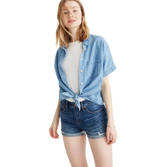 Madewell High Rise Denim Shorts - Picture 2 of 10